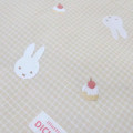 Japan Miffy Mini Tote Bag - Gingham Yellow Cake - 4