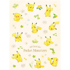 Japan Pokemon B6 Planner Monthly Schedule Book - 2025 Pikachu / Light Orange Flower