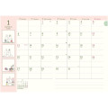 Japan Moomin B6 Planner Monthly Schedule Book - 2025 / Light Green Comic - 2