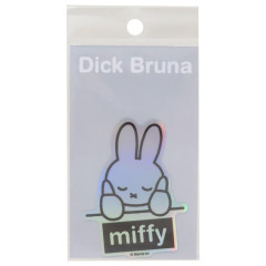 Japan Miffy Vinyl Sticker - Hologram / Thinking