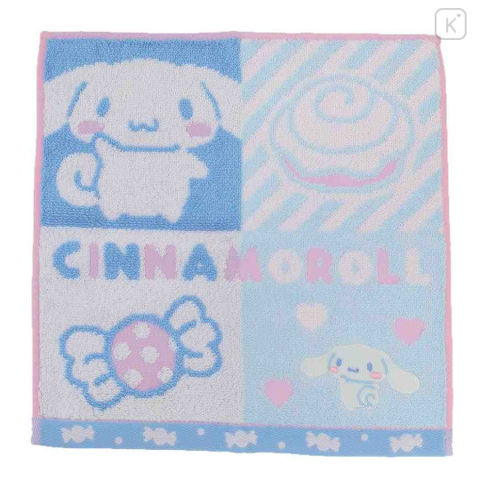 Japan Sanrio Jacquard Towel Handkerchief - Cinnamoroll / Candy - 1