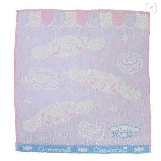 Japan Sanrio Jacquard Towel Wash Towel - Cinnamoroll / Happy - 1