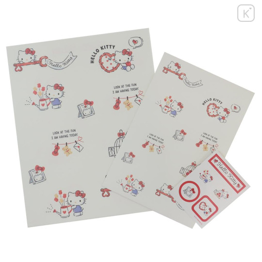 Japan Sanrio Stationery Letter Set - Hello Kitty : Light Yellow - 1