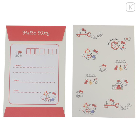 Japan Sanrio Stationery Letter Set - Hello Kitty : Light Yellow - 3