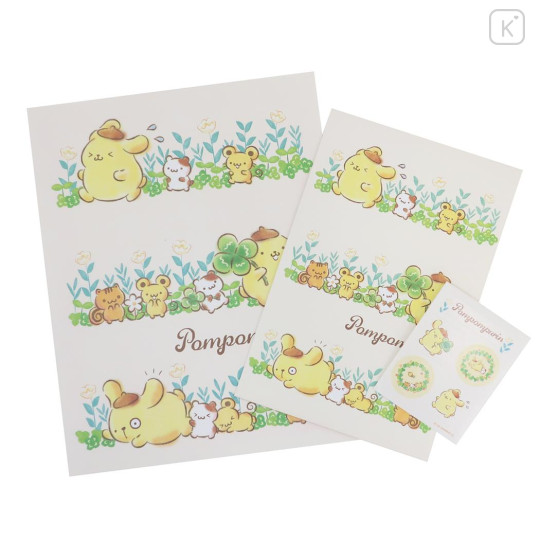 Japan Sanrio Stationery Letter Set - Pompompurin / Garden B - 1