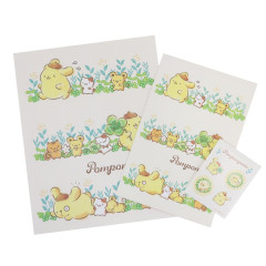 Japan Sanrio Stationery Letter Set - Pompompurin / Garden B