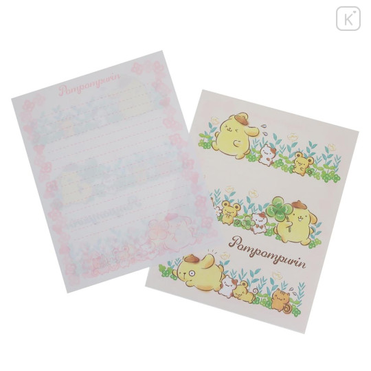 Japan Sanrio Stationery Letter Set - Pompompurin / Garden B - 2