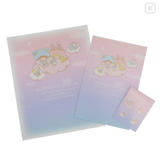 Japan Sanrio Stationery Letter Set - Little Twin Stars / Pink Sky - 1