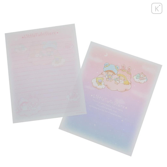 Japan Sanrio Stationery Letter Set - Little Twin Stars / Pink Sky - 2