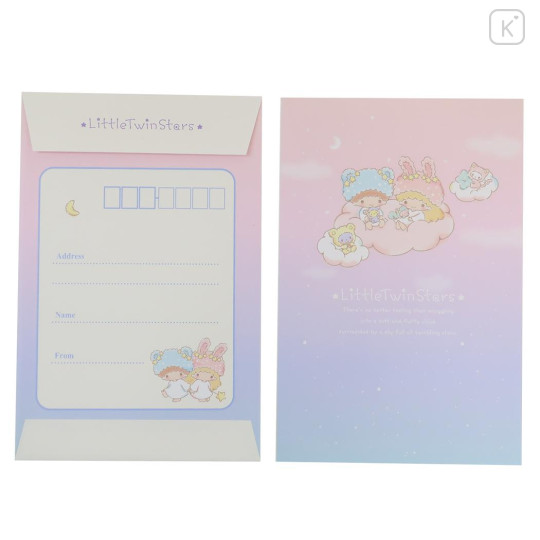 Japan Sanrio Stationery Letter Set - Little Twin Stars / Pink Sky - 3