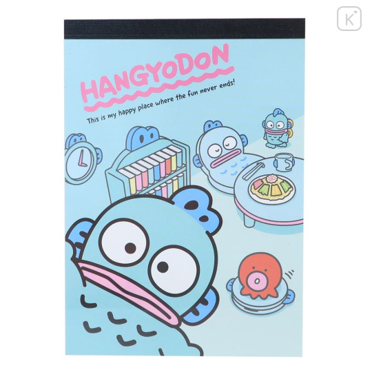 Japan Sanrio A6 Notepad - Hangyodon / Room - 1