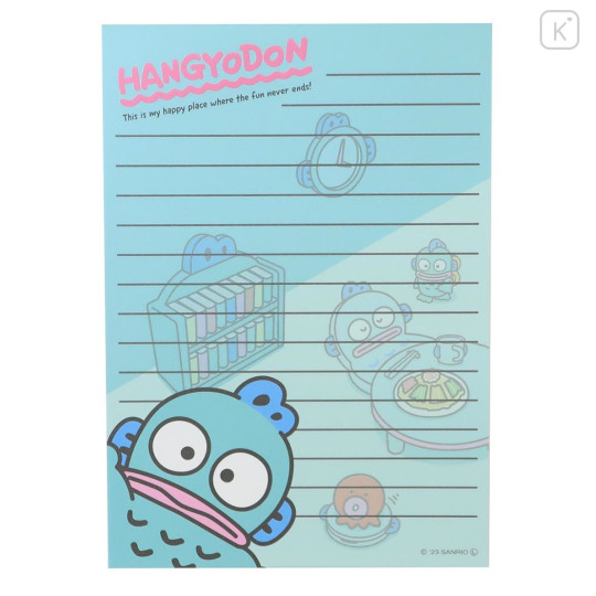 Japan Sanrio A6 Notepad - Hangyodon / Room - 2