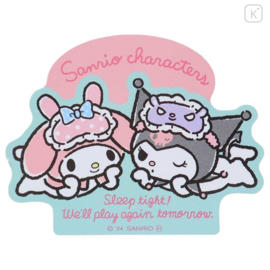 Japan Sanrio Vinyl Sticker - Kuromi & My Melody / Sleep Tight - 1