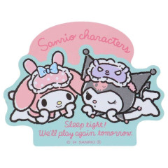 Japan Sanrio Vinyl Sticker - Kuromi & My Melody / Sleep Tight