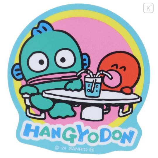 Japan Sanrio Vinyl Sticker - Hangyodon & Octopus / Drink - 1