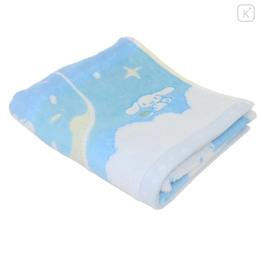 Japan Sanrio Jacquard Face Towel - Cinnamoroll / Sky Party - 3