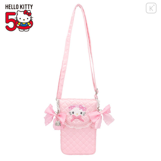 Japan Sanrio Shoulder Bag - Hello Kitty 50th Anniversary / Quilt - 1