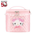 Japan Sanrio Vanity Pouch - Hello Kitty 50th Anniversary : Quilt - 1