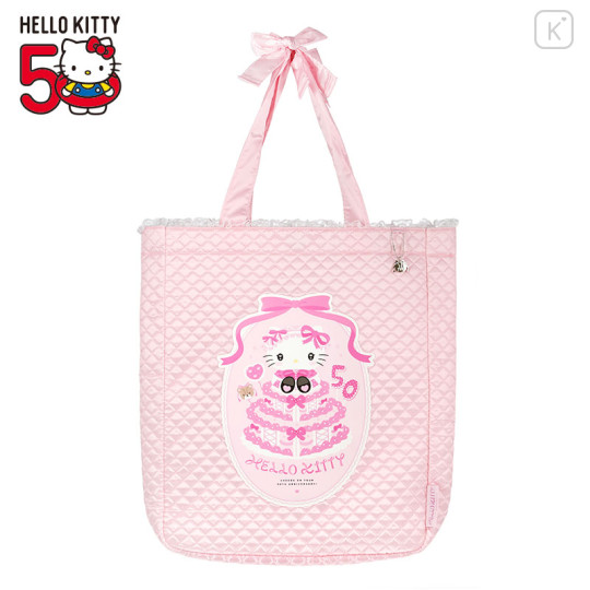 Japan Sanrio Tote Bag - Hello Kitty 50th Anniversary / Quilt - 1