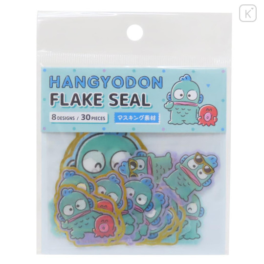 Japan Sanrio Die-cut Flake Seal Sticker Pack - Hangyodon & Octopus - 1