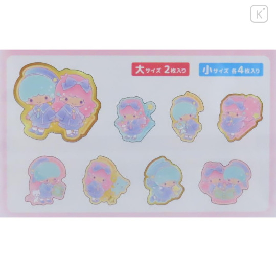 Japan Sanrio Die-cut Flake Seal Sticker Pack - Little Twin Stars / School Uniform - 2