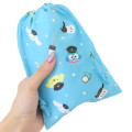 Japan Sanrio Drawstring Pouch - Cinnamoroll / Charaful Liner Train Captain - 2