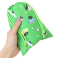 Japan Sanrio Drawstring Pouch - Hangyodon / Charaful Liner Train Captain - 2