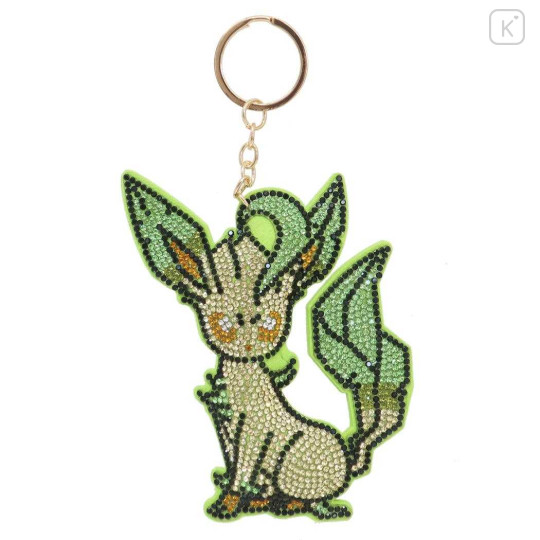 Japan Pokemon Glitter Deco Key Holder - Leafeon Eevee Evolution - 1