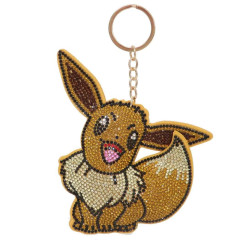 Japan Pokemon Glitter Deco Key Holder - Eevee