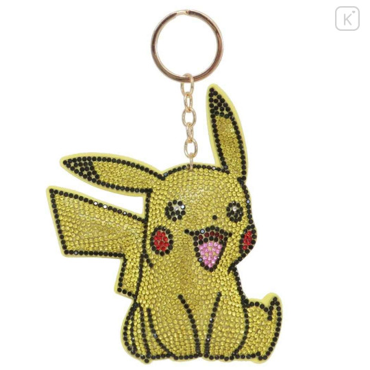 Japan Pokemon Glitter Deco Key Holder - Pikachu - 1