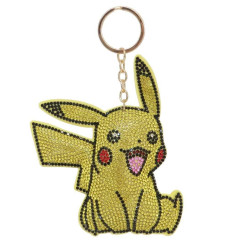 Japan Pokemon Glitter Deco Key Holder - Pikachu