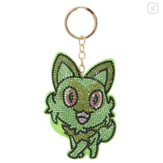 Japan Pokemon Glitter Deco Key Holder - Sprigatito - 1