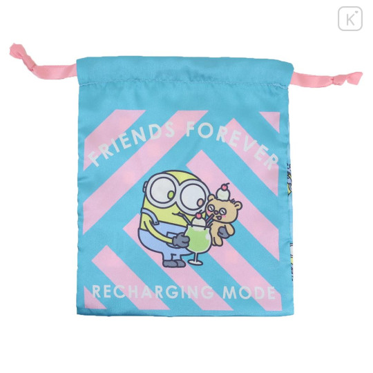 Japan Despicable Me Drawstring Bag - Bob & Bear Tim / Forever Friend - 1