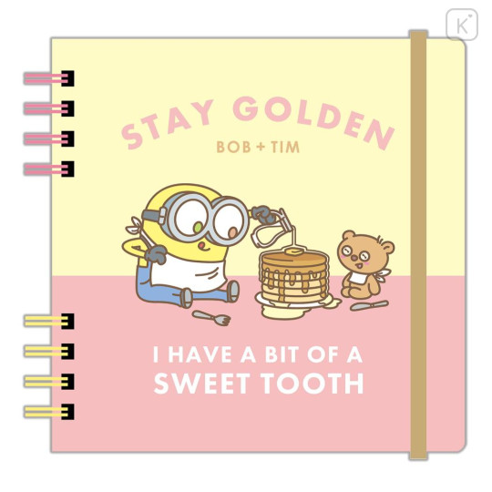 Japan Minions Square Grid Ring Notebook - Bob & Bear Tim / Pancake - 1