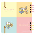 Japan Minions Square Grid Ring Notebook - Bob & Bear Tim / Pancake - 2