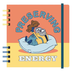 Japan Minions Square Grid Ring Notebook - Bob & Bear Tim / Preserving Energy