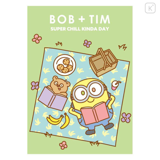 Japan Despicable Me Memo Pad - Minions Bob & Bear Tim / Super Chill - 1