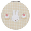 Japan Miffy Compact Double Mirror - Gingham Yellow Cake - 1