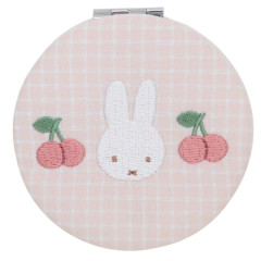 Japan Miffy Compact Double Mirror - Gingham Pink Cherry