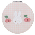 Japan Miffy Compact Double Mirror - Gingham Pink Cherry - 1