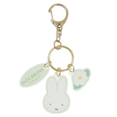 Japan Miffy Acrylic Keychain - Gingham Green Flower