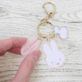 Japan Miffy Acrylic Keychain 3 Charm - Miffy / Gingham Pink Cherry - 2