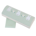 Japan Miffy Glasses Case - Gingham Green Flower - 1