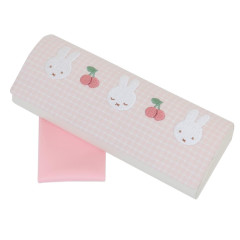 Japan Miffy Glasses Case - Gingham Pink Cherry