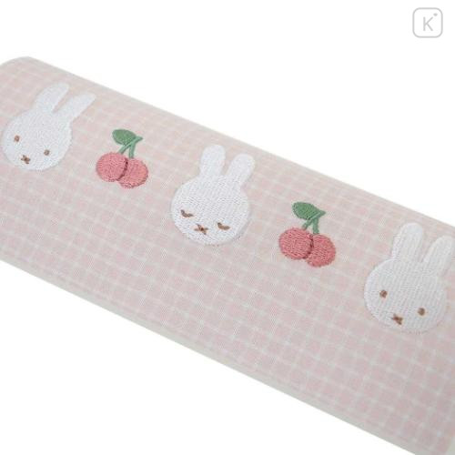 Japan Miffy Glasses Case - Gingham Pink Cherry - 4