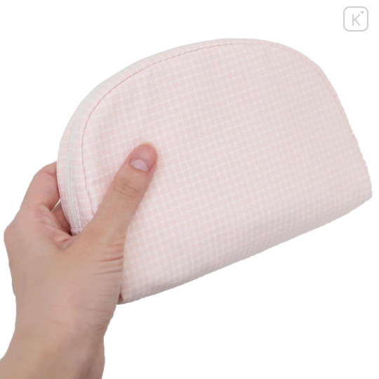 Japan Miffy Round Pouch - Gingham Pink Cherry - 2