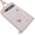 Japan Miffy Smartphone Shoulder Pouch - Gingham Pink Cherry - 4