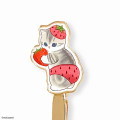 Japan Mofusand Clip Key Charm - Fruit Cat / Strawberry Nyan - 7