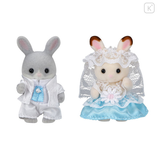 Japan Sylvanian Families Original Figure - Rabbit Baby Pair Set : Lovely Wedding - 1