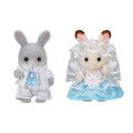 Japan Sylvanian Families Original Figure - Rabbit Baby Pair Set : Lovely Wedding - 1